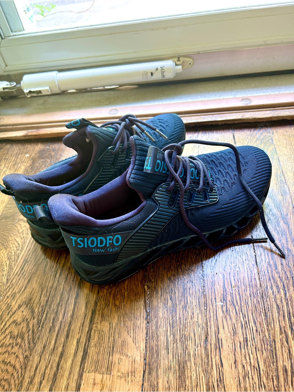 Tsiodfo Womens Athletic Sneakers in Dark Blue